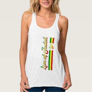 Camiseta Con Tirantes RASTA León de Judá Rojo Dorado Verde