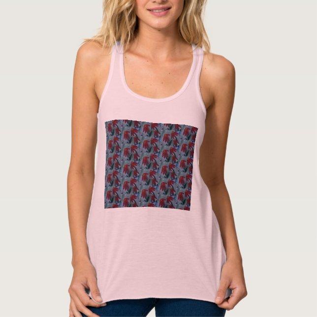 Camiseta Con Tirantes Red Daisies (Anverso)