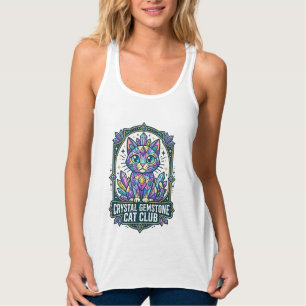 Camiseta Con Tirantes Regalo de Gema de Cristal Gato Mamá - Gema de Cris
