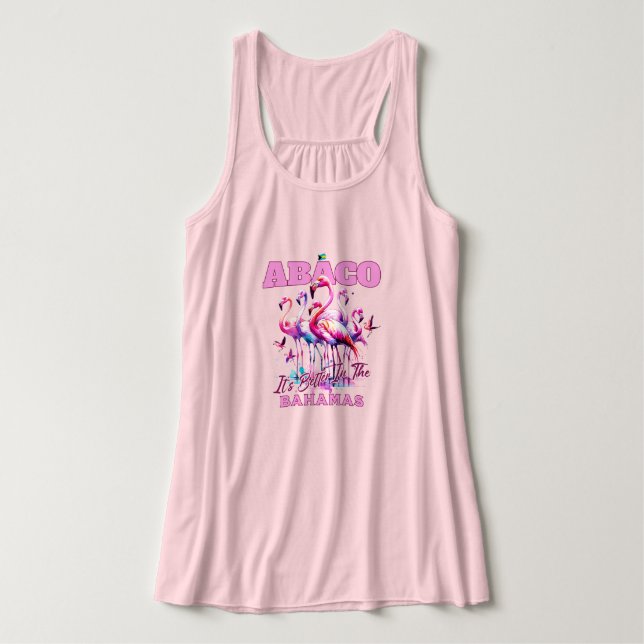 Camiseta Con Tirantes Regalo de recuerdo de Bahamas: Abaco Bahamas Flami (Diseño del anverso)