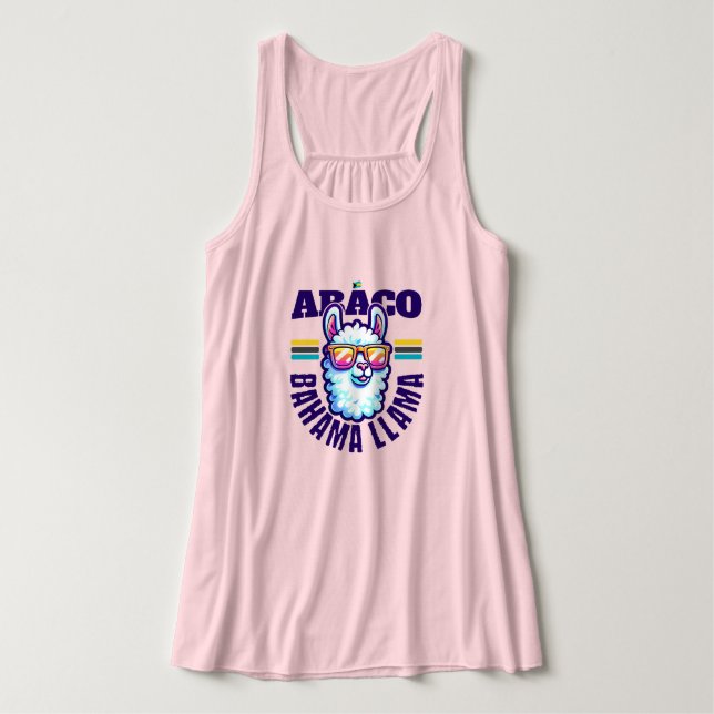 Camiseta Con Tirantes Regalo de recuerdo de Bahamas: Abaco Bahamas Llama (Diseño del anverso)