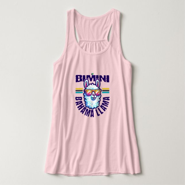 Camiseta Con Tirantes Regalo de recuerdo de Bahamas: Bimini Bahamas Llam (Diseño del anverso)