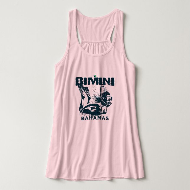 Camiseta Con Tirantes Regalo de recuerdo de Bahamas : Bimini Bahamas Sno (Diseño del anverso)
