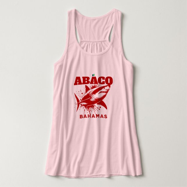 Camiseta Con Tirantes Regalo de recuerdo de Bahamas: Pescado de tiburón  (Diseño del anverso)