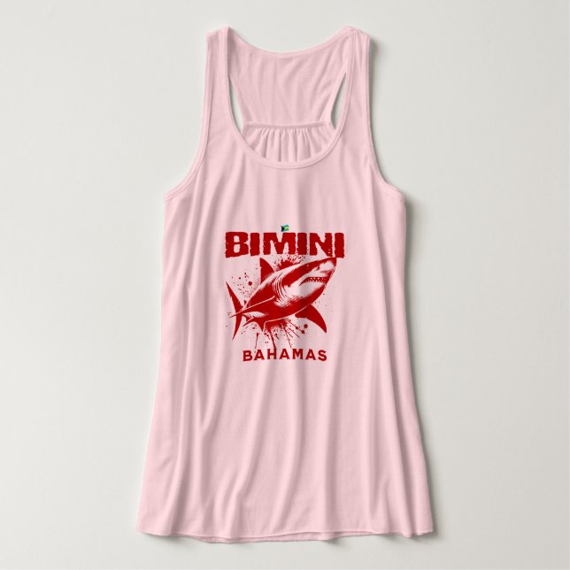 Camiseta Con Tirantes Regalo de souvenirs de las Bahamas: Pescado de tib (Diseño del anverso)