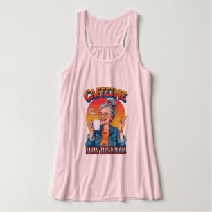 Camiseta Con Tirantes Reina de la cafeína: momento de café soñado