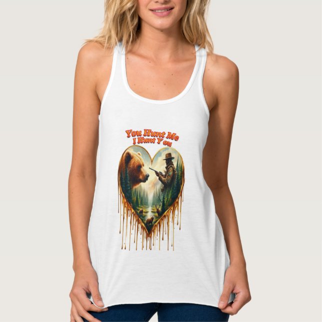Camiseta Con Tirantes Relación entre el oso pardo y el venado de Hunter (Anverso)