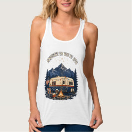 Camiseta Con Tirantes Remolque de Camping 4 de Julio Montañas