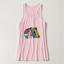 Camiseta Con Tirantes Rewind Heart Tank: 80s Beat Racerback