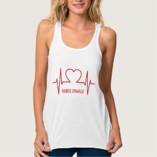 Camiseta Con Tirantes Ropa de ocupación y nombre personalizado de Heart