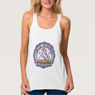 Camiseta Con Tirantes Ropa lista para POD de poder de unicornio pixel de