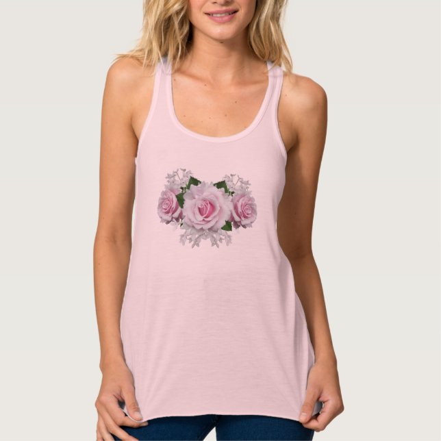 Camiseta Con Tirantes Rosa Rosa Rosa Bouquet (Anverso)
