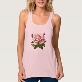 Camiseta Con Tirantes Rosa Vintage Tank