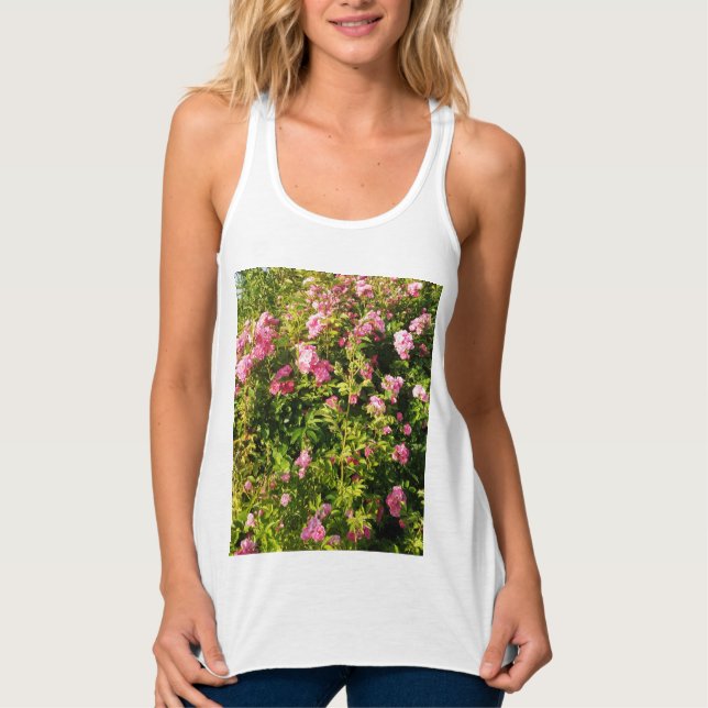 Camiseta Con Tirantes Rosas rosas rosas en flor (Anverso)