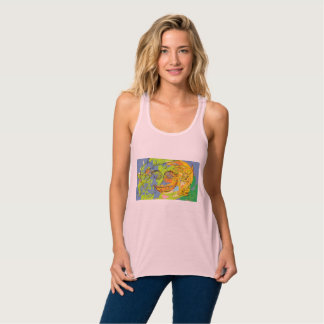 Camiseta Con Tirantes rostro abstracto alegre