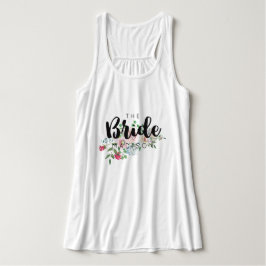 Camiseta Con Tirantes Rubefacción Rosa acuarela Boda floral Novia