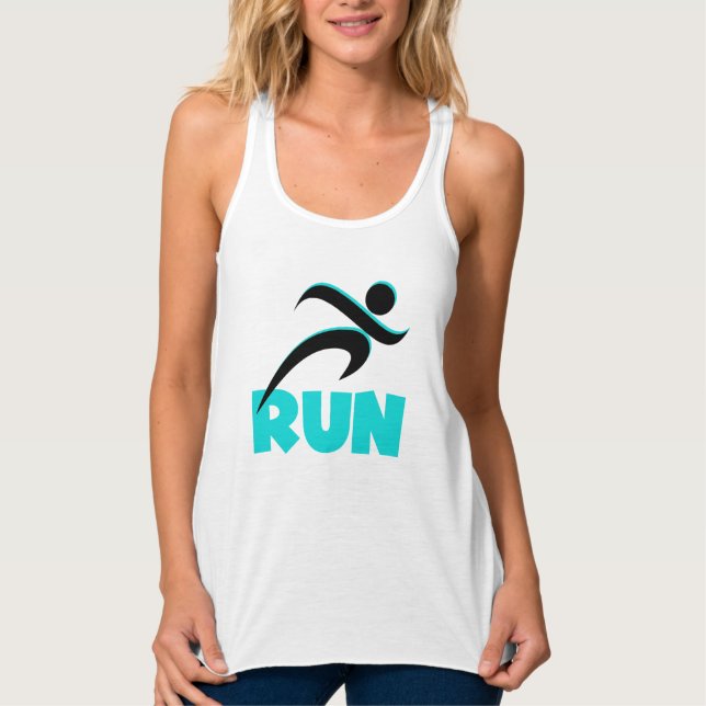 Camiseta Con Tirantes RUN Aqua (Anverso)