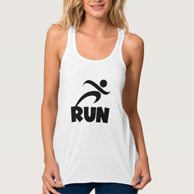 Camiseta Con Tirantes RUN Black (Anverso)
