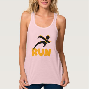 Camiseta Con Tirantes RUN Yellow Fitness Running Athletic