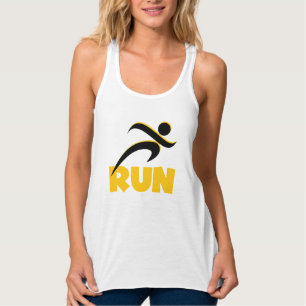 Camiseta Con Tirantes RUN Yellow Fitness Running Athletic