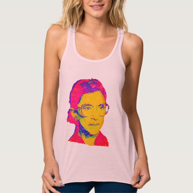 Camiseta Con Tirantes Ruth Bader Ginsburg 1983, retrato de arte pop (Anverso)