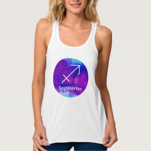 Camiseta Con Tirantes Sagittarius Zodiac Símbolo espacio nebulosa