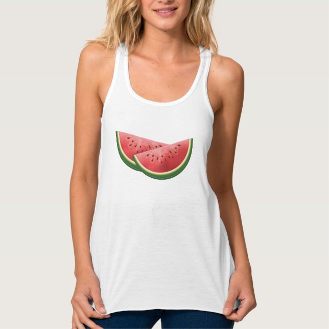 Camiseta Con Tirantes Saltos de fruta de verano de la sandía (Anverso)