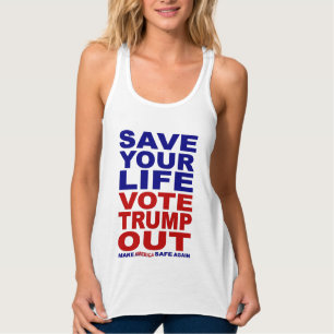 Camiseta Con Tirantes Salva tu voto de vida Trump fuera