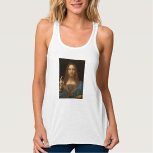 Camiseta Con Tirantes Salvator Mundi (Salvador del Mundo) (da Vinci)