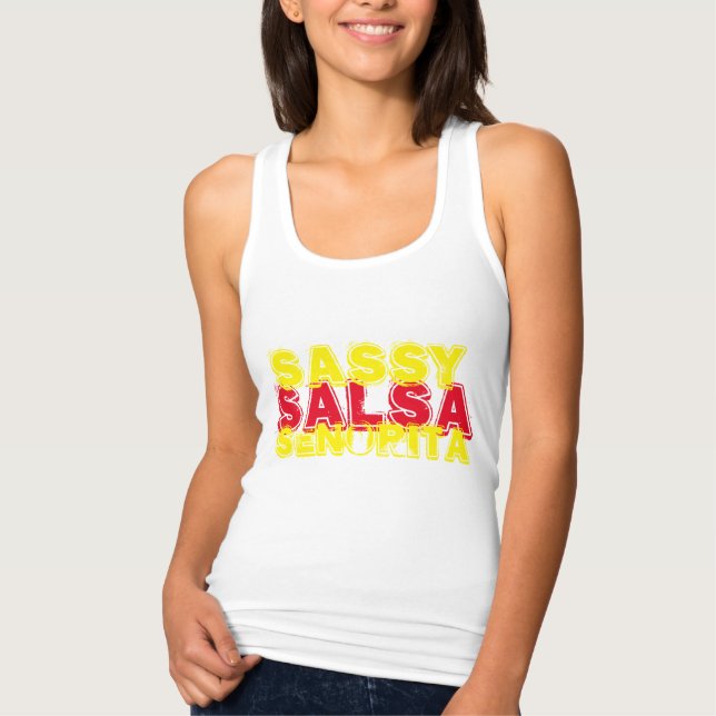 Camiseta Con Tirantes Sassy Salsa Senorita (Anverso)
