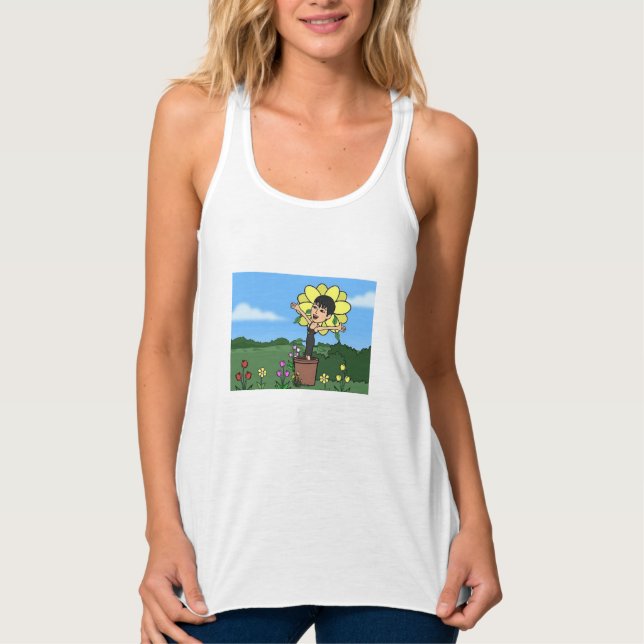 Camiseta Con Tirantes Sé bello como una flor (Anverso)