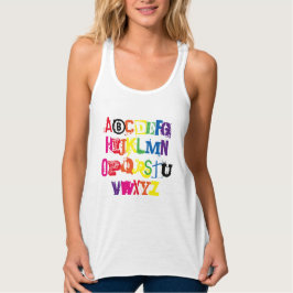 Camiseta Con Tirantes Sea You Alphabet Funny Rainbow Typography