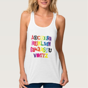 Camiseta Con Tirantes Sea You Alphabet Funny Rainbow Typography