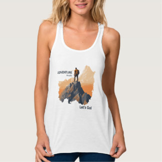 Camiseta Con Tirantes Senderismo de aventura, aventura a la espera, vamo