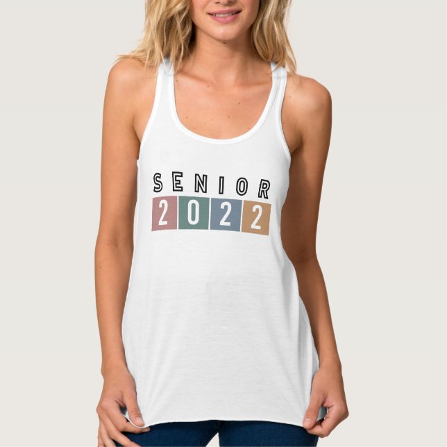 Camiseta Con Tirantes Senior Class of 2022 School college Graduation (Anverso)