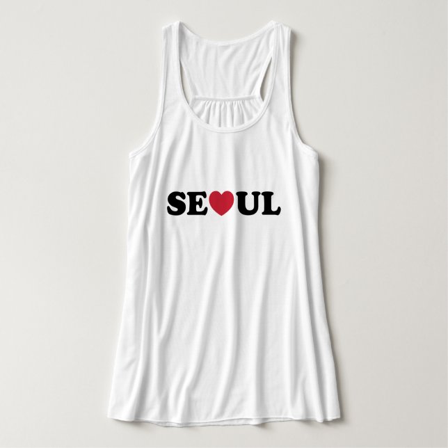 Camiseta Con Tirantes Seoul Love Heart (Diseño del anverso)