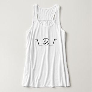 Camiseta Con Tirantes Shi Kana Shrug Emoticon ¯\_ ㋛_/ Ø Kaomoji japonés