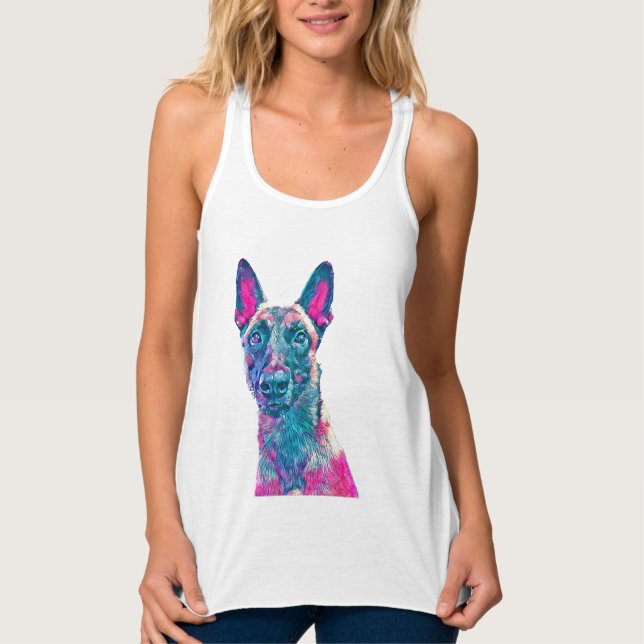 Camiseta Con Tirantes Shirt malinois belga (Anverso)