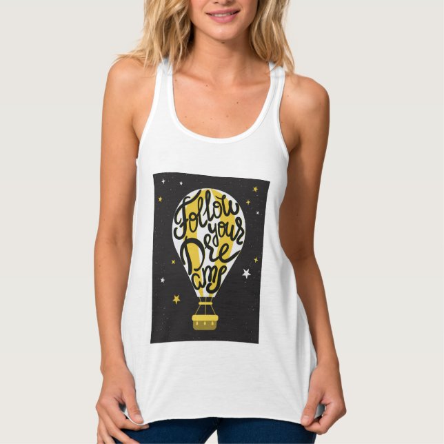 Camiseta Con Tirantes Siga su globo de los sueños (Anverso)