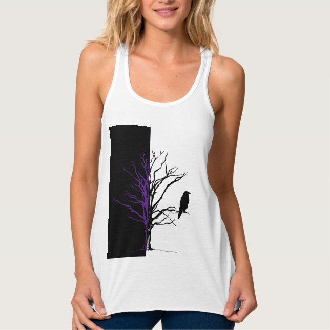 Camiseta Con Tirantes Silhouette Black Bird Raven (Anverso)