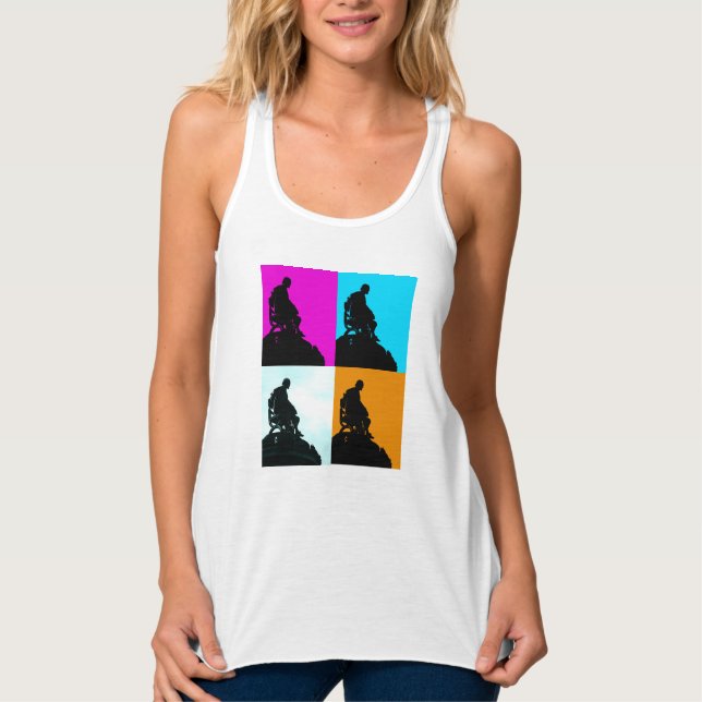 Camiseta Con Tirantes Silhouette de escultura de Shakespeare (Anverso)