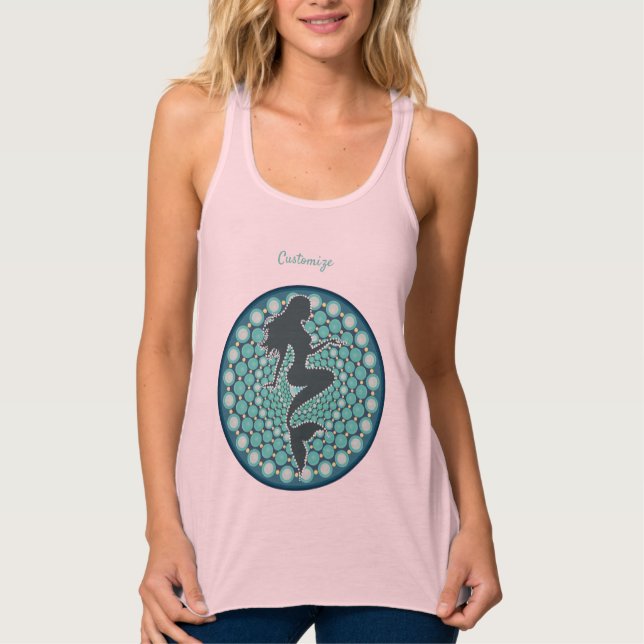 Camiseta Con Tirantes Silhouette de sirena en burbujas Thunder_Cove Tank (Anverso)