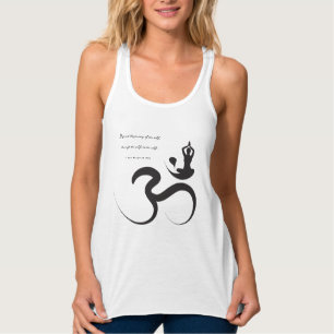 Camiseta Con Tirantes Silhouette Zen simple Yoga y caligrafía Om/Aum