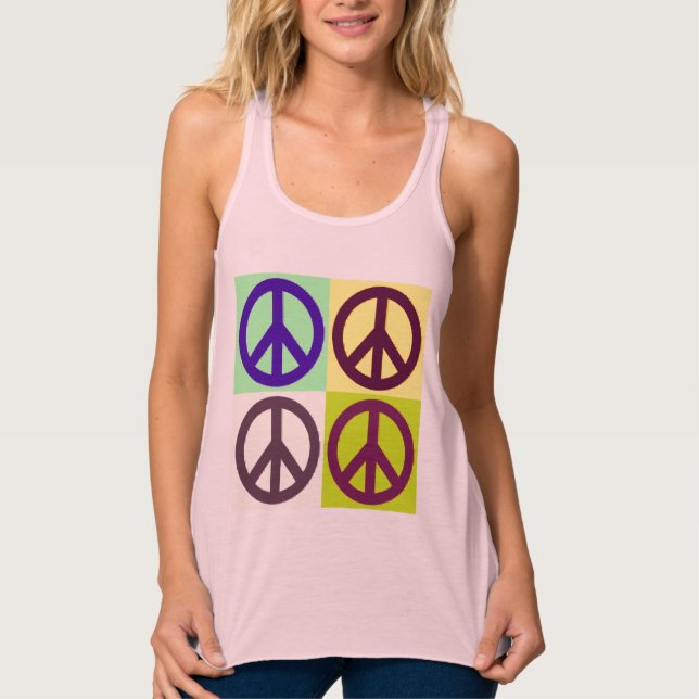 Camiseta Con Tirantes Símbolo de paz arte pop (Anverso)