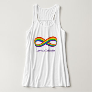 Camiseta Con Tirantes Símbolo infinito de amor arcoiris Personalizado or