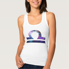Camiseta Con Tirantes Símbolo libra delgado ajuste del tanque de retorno