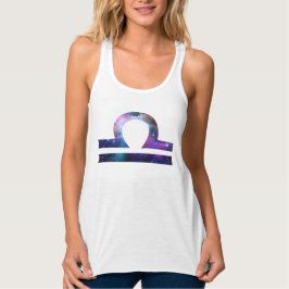 Camiseta Con Tirantes Símbolo libra delgado ajuste del tanque de retorno