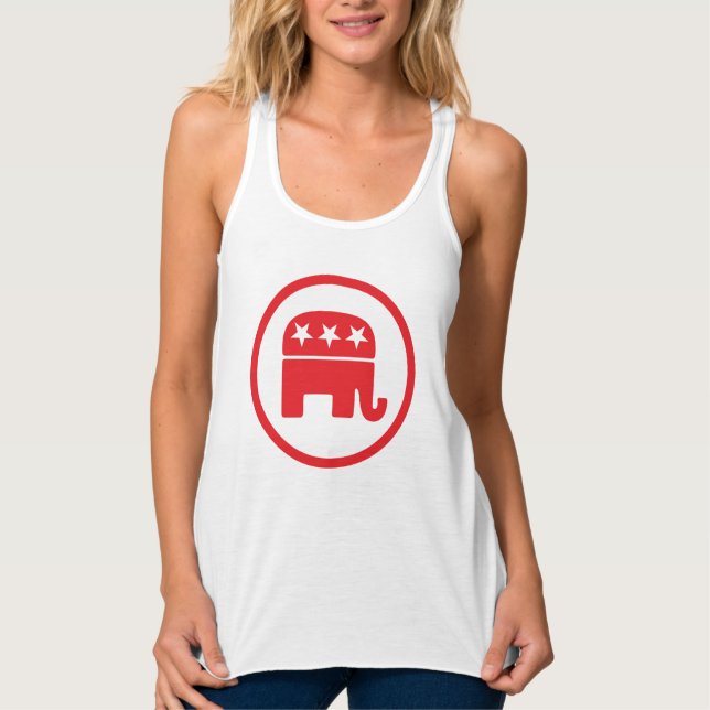 Camiseta Con Tirantes Símbolo político Fiesta republicano (elefante) (Anverso)
