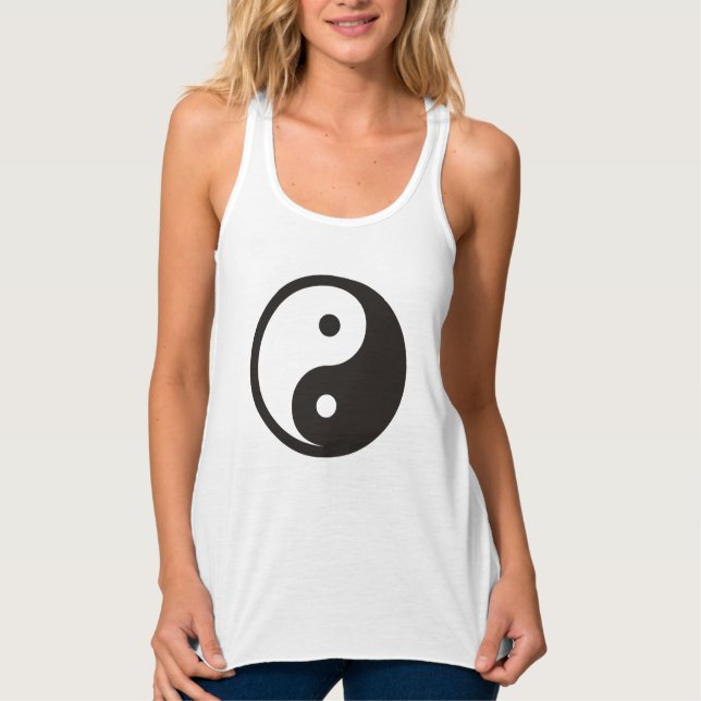 Camiseta Con Tirantes Símbolo Yin Yang - diseño de tatuajes sólidos (Anverso)