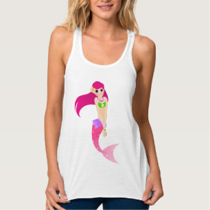 Camiseta Con Tirantes Sirena rosa